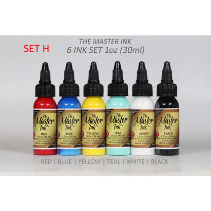 THE MASTER INK 6pcs COLOR SET - ½oz | 1oz
