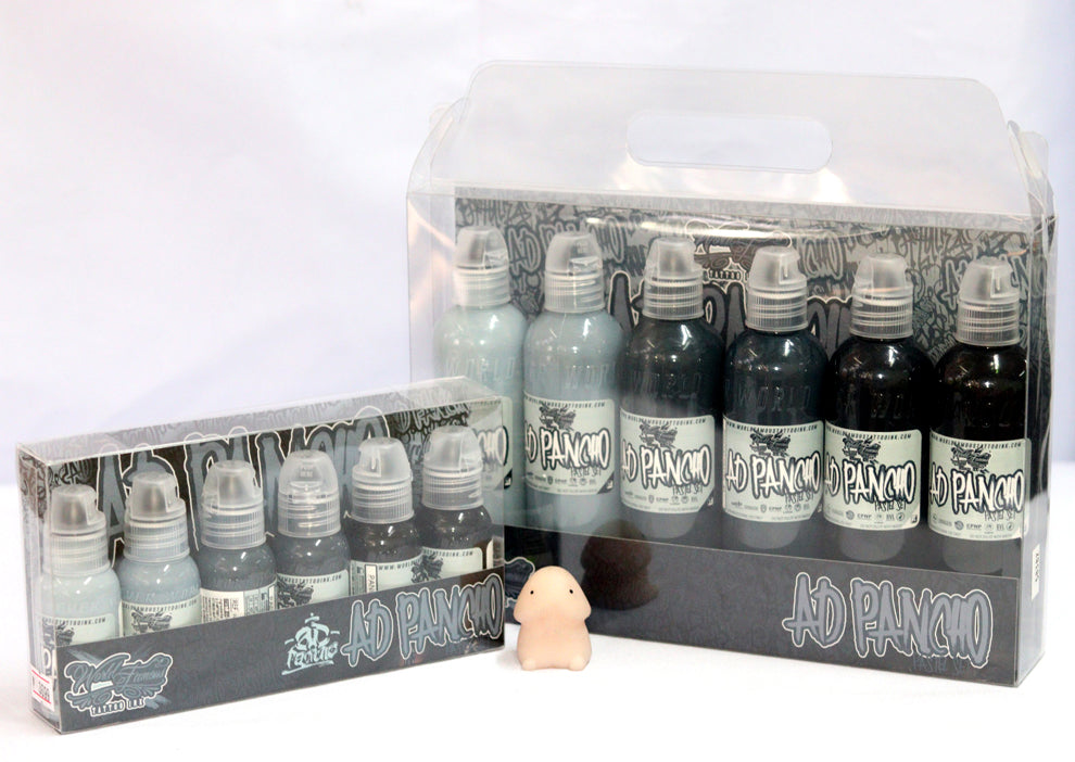 World Famous 6pcs A.D. PANCHO PASTEL GREY INK SET 1oz | 4oz