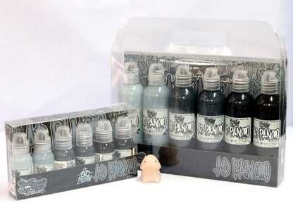 World Famous 6pcs A.D. PANCHO PASTEL GREY INK SET 1oz | 4oz
