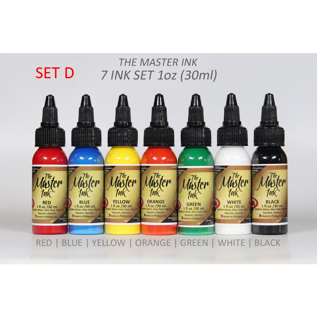 THE MASTER INK 7pcs Colors SET - ½oz | 1oz