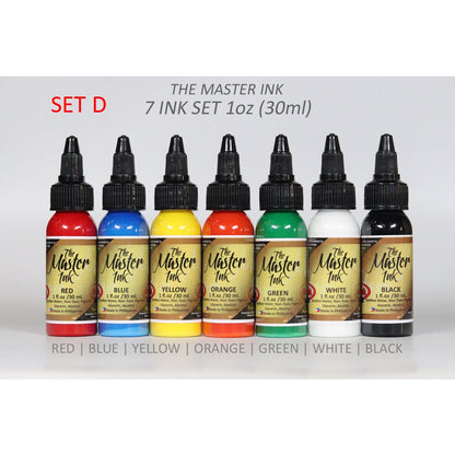 THE MASTER INK 7pcs Colors SET - ½oz | 1oz