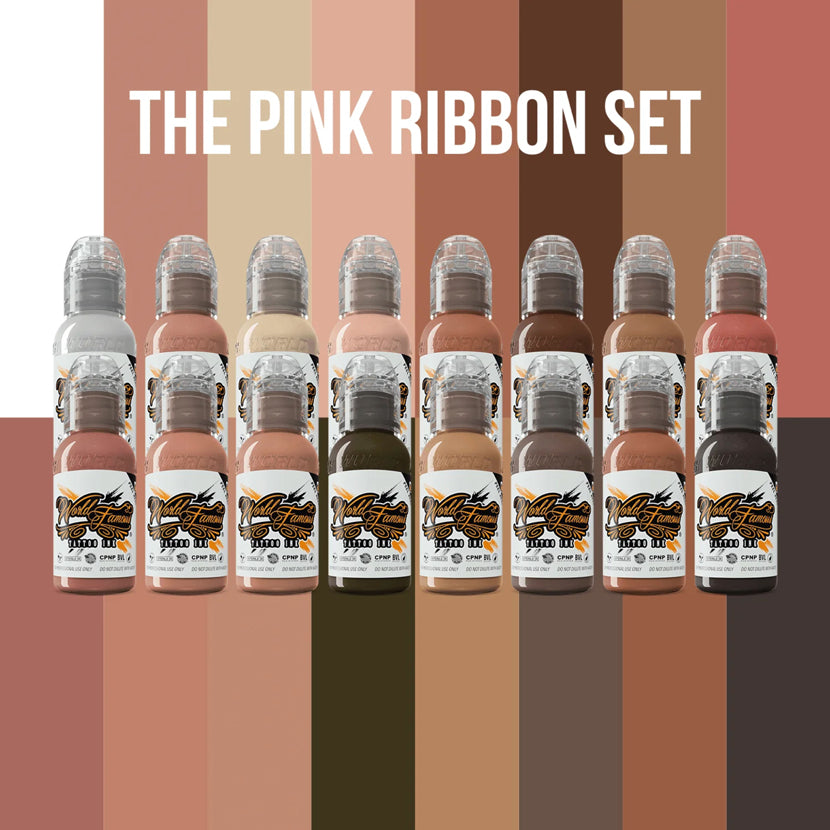 World Famous 16pcs PINK RIBBON SERIES INK SET 1oz