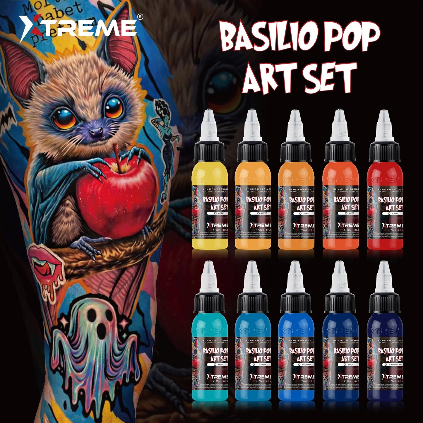 Xtreme Ink - BASILIO TATTOO POP ART SET