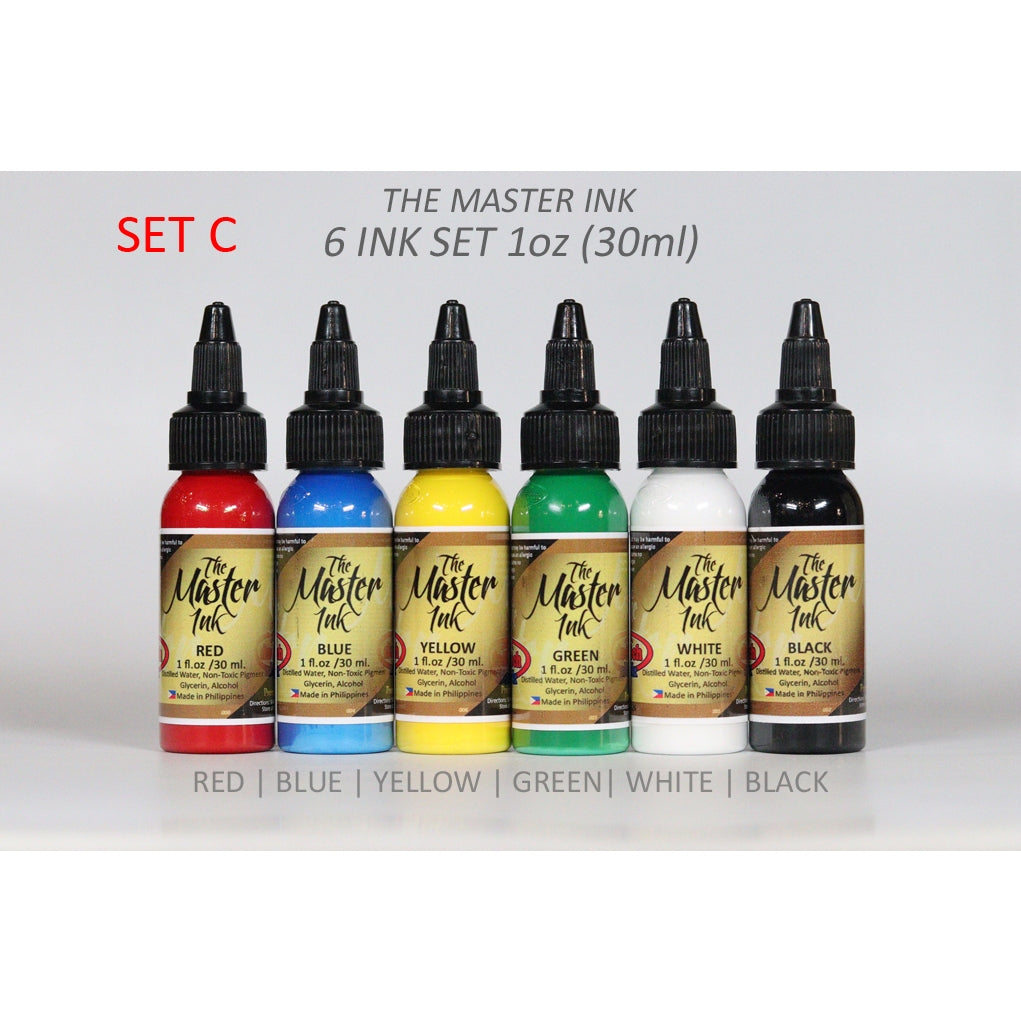 THE MASTER INK 6pcs COLOR SET - ½oz | 1oz