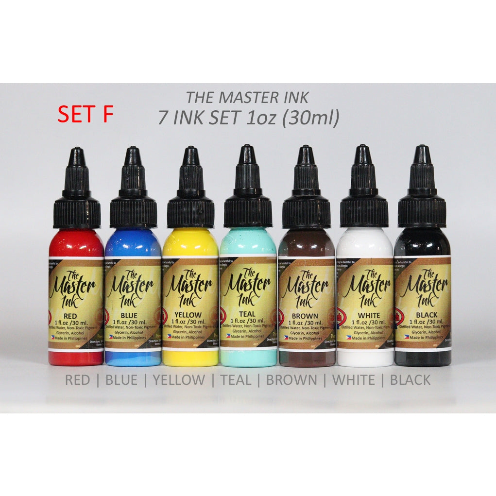 THE MASTER INK 7pcs Colors SET - ½oz | 1oz