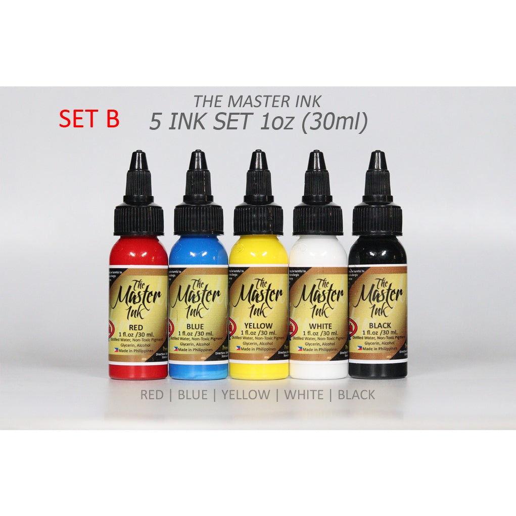 THE MASTER INK 5pcs COLOR SET - ½oz | 1oz