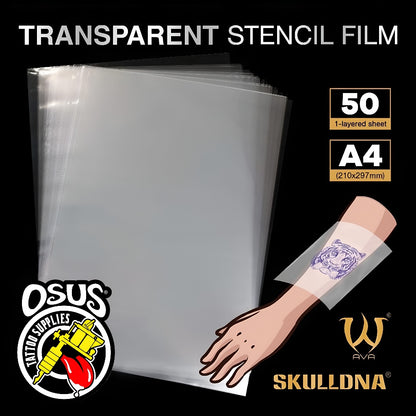 SKULLDNA Transparent Stencil Film 1BOX (50PCS)