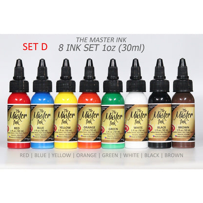 THE MASTER INK 8pcs Color Set - ½oz | 1oz