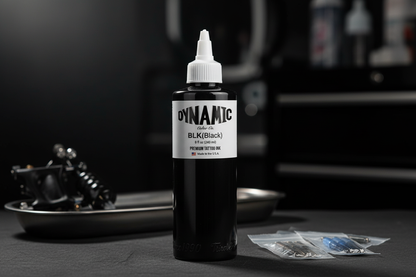 Dynamic Black 8oz in Tattoo Studio Setting