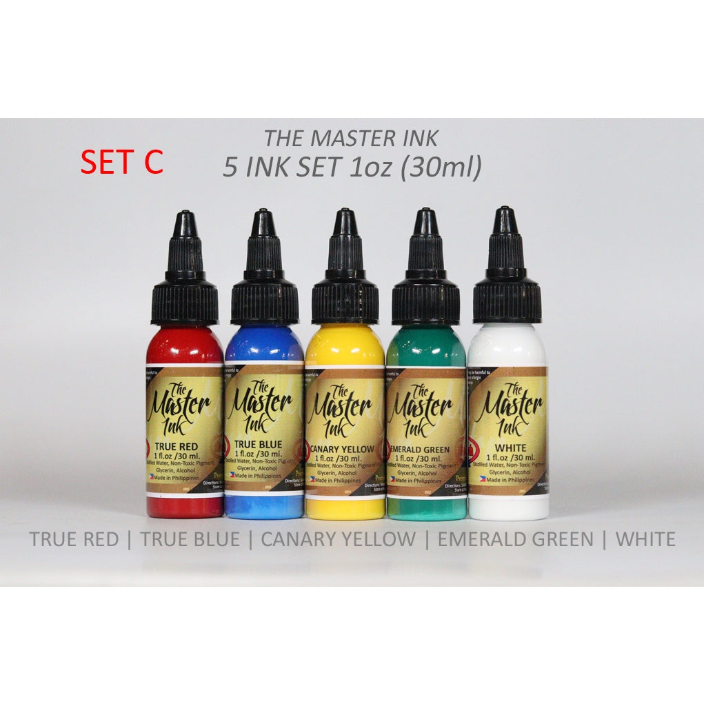THE MASTER INK 5pcs COLOR SET - ½oz | 1oz