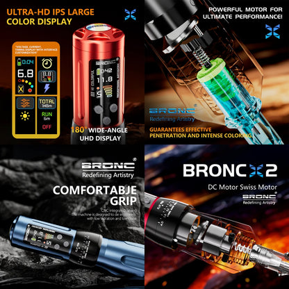 Bronc X2 Wireless Pen Adjustable Stroke (dual batt) RED