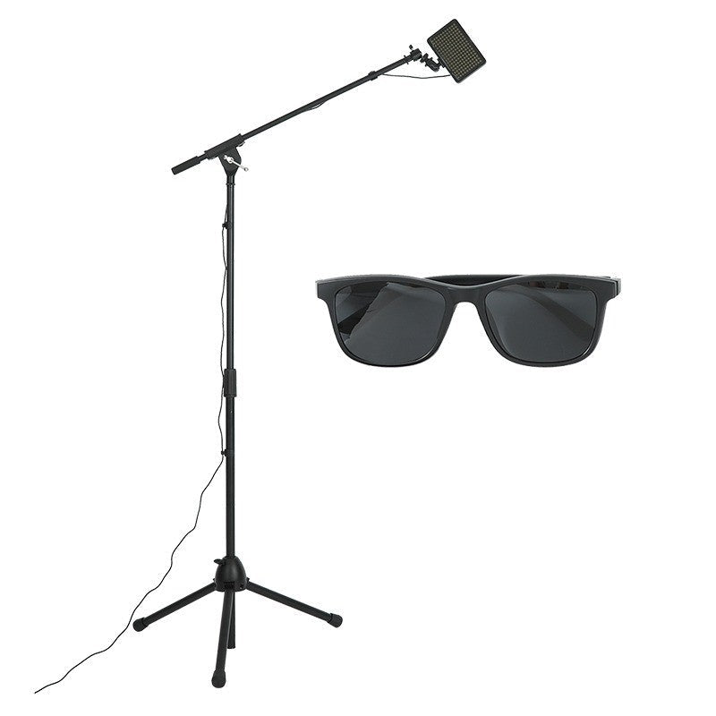 POLARIZED GLASSES AND LIGHT/ MIC STAND SET