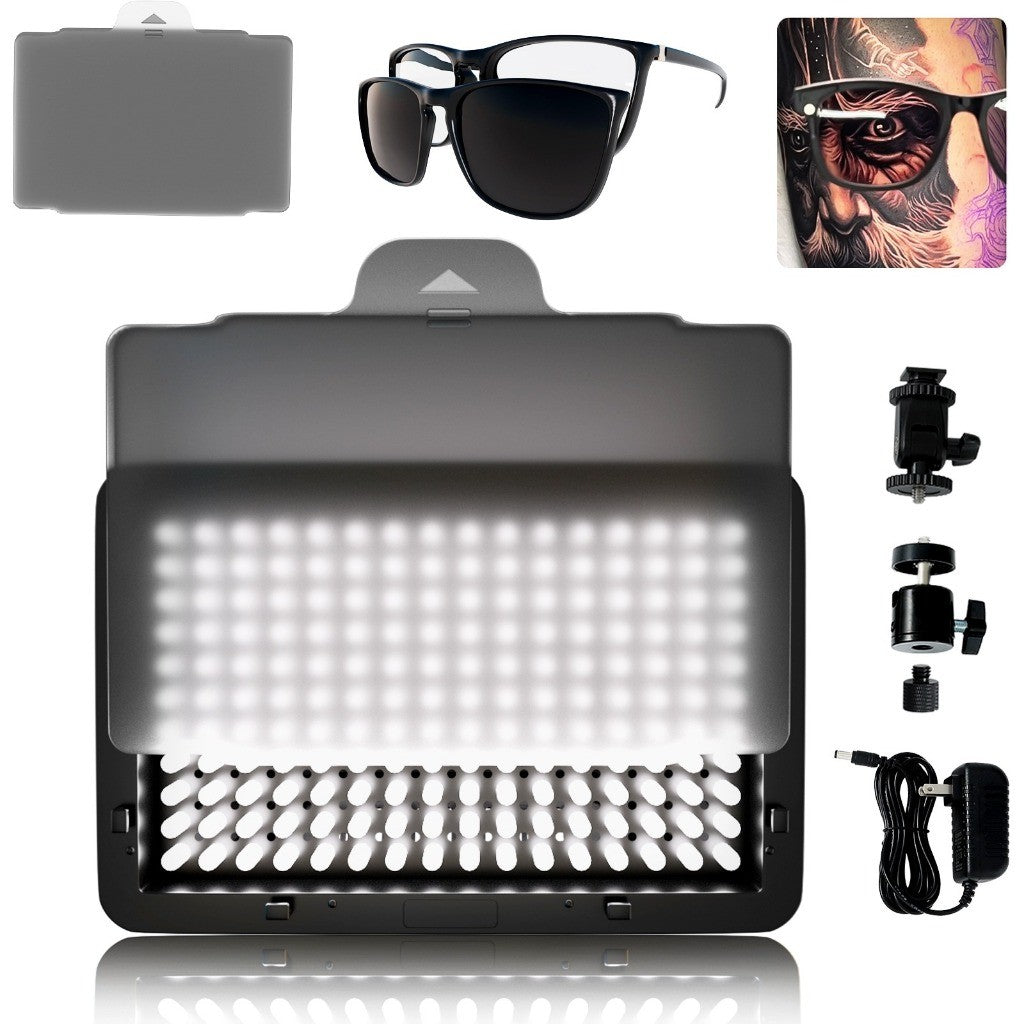 POLARIZED GLASSES AND LIGHT/ MIC STAND SET