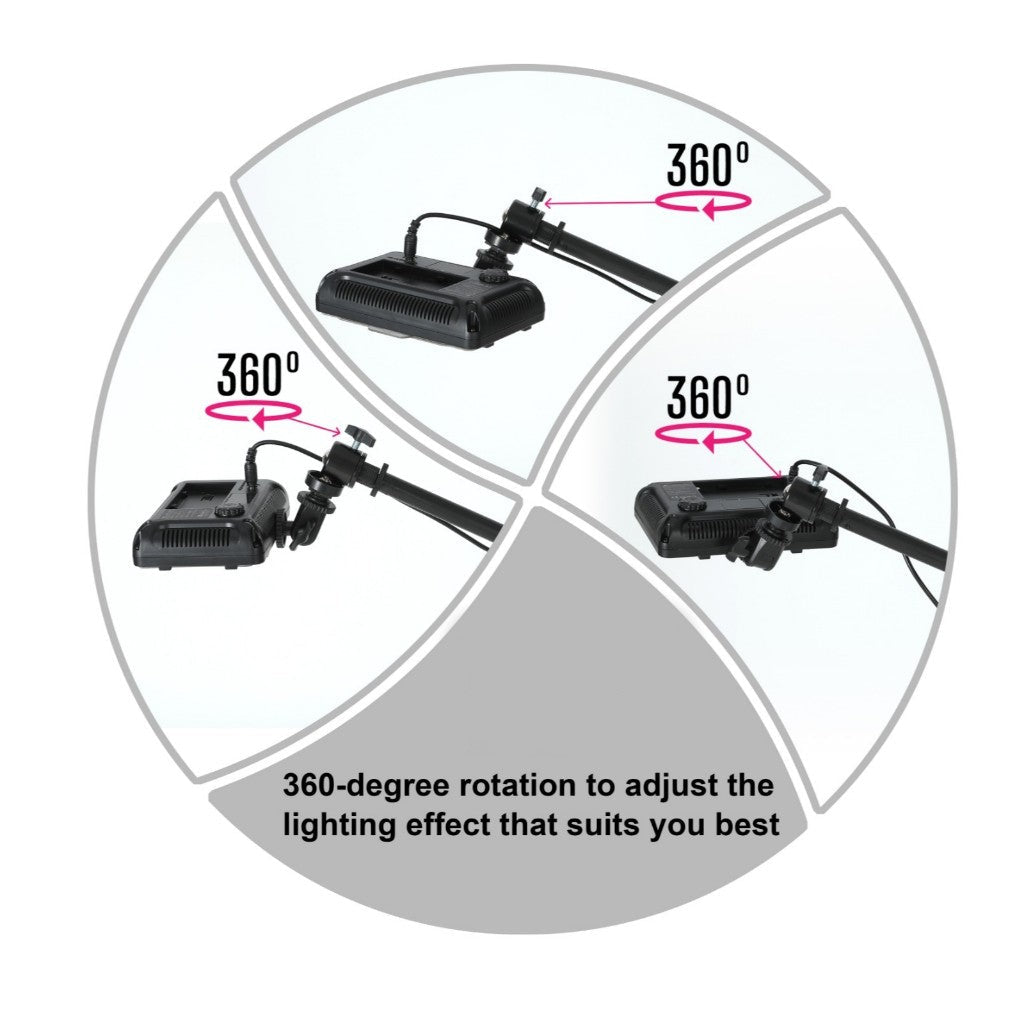 POLARIZED GLASSES AND LIGHT/ MIC STAND SET