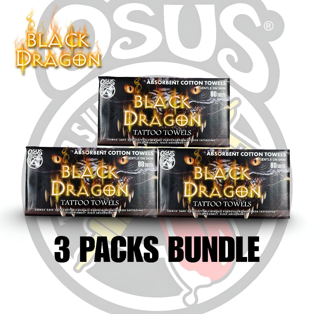 BLACK DRAGON Towels - 1Pack | 3 Packs
