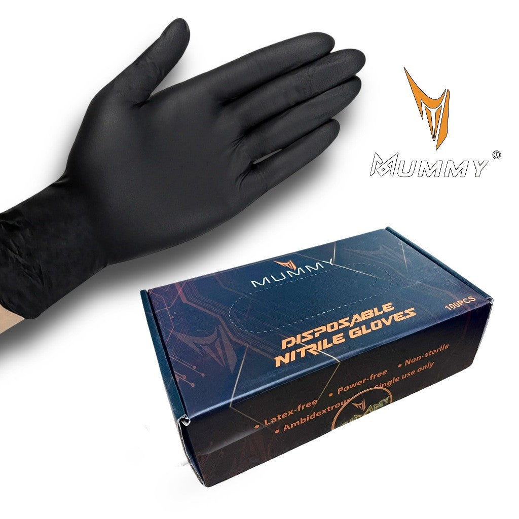 MUMMY Nitrile Gloves - pink | black