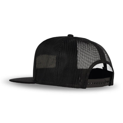 Dynamic Trucker Hat Black Out / Embroidered Patch
