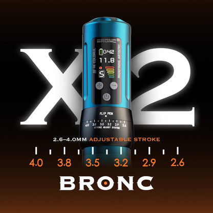 Bronc X2 Wireless Pen Adjustable Stroke (dual batt) RED